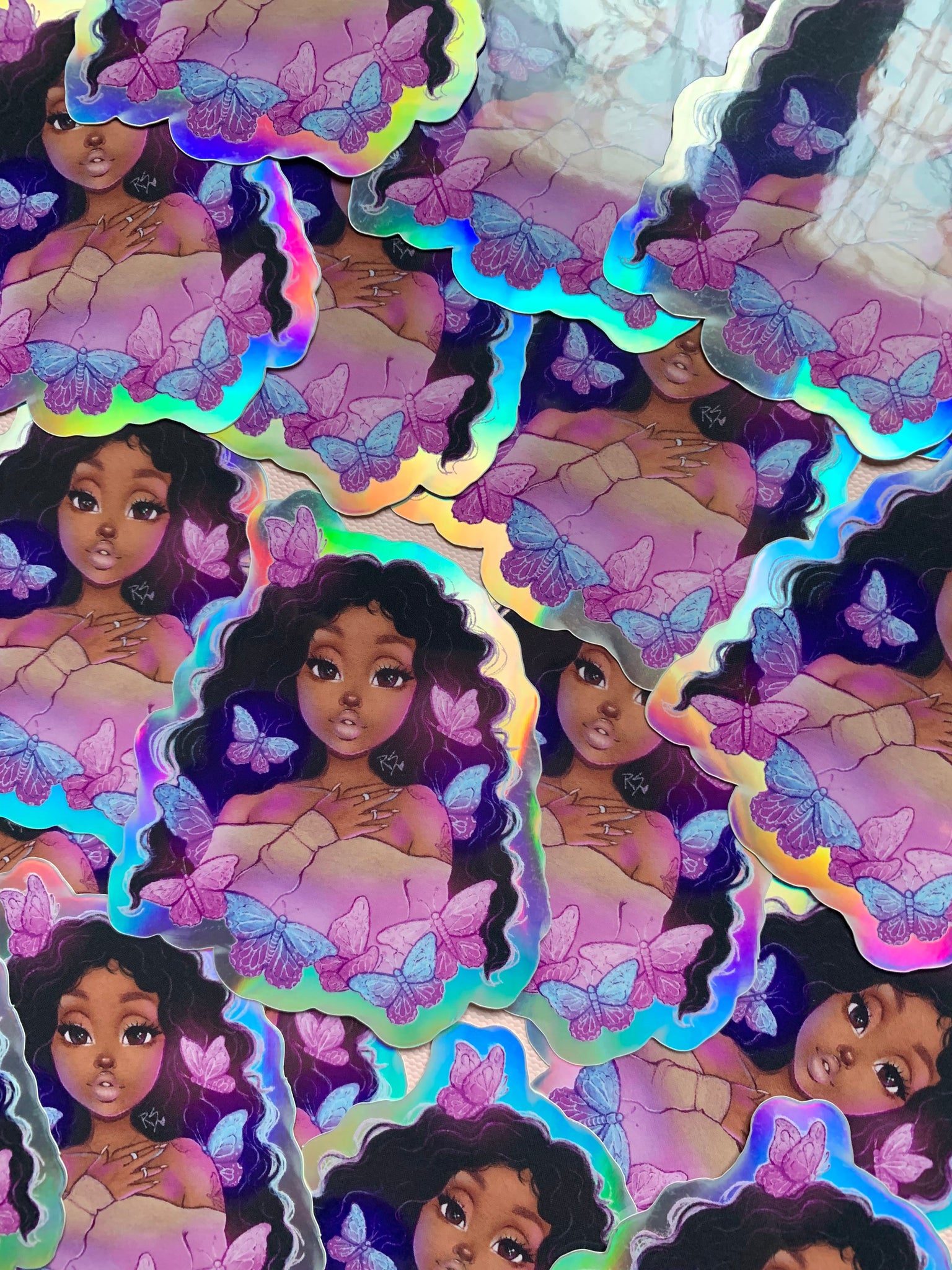 Butterfly Beauty Holographic Stickers